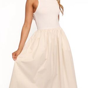 Chic Cream Maxi Skirt #100